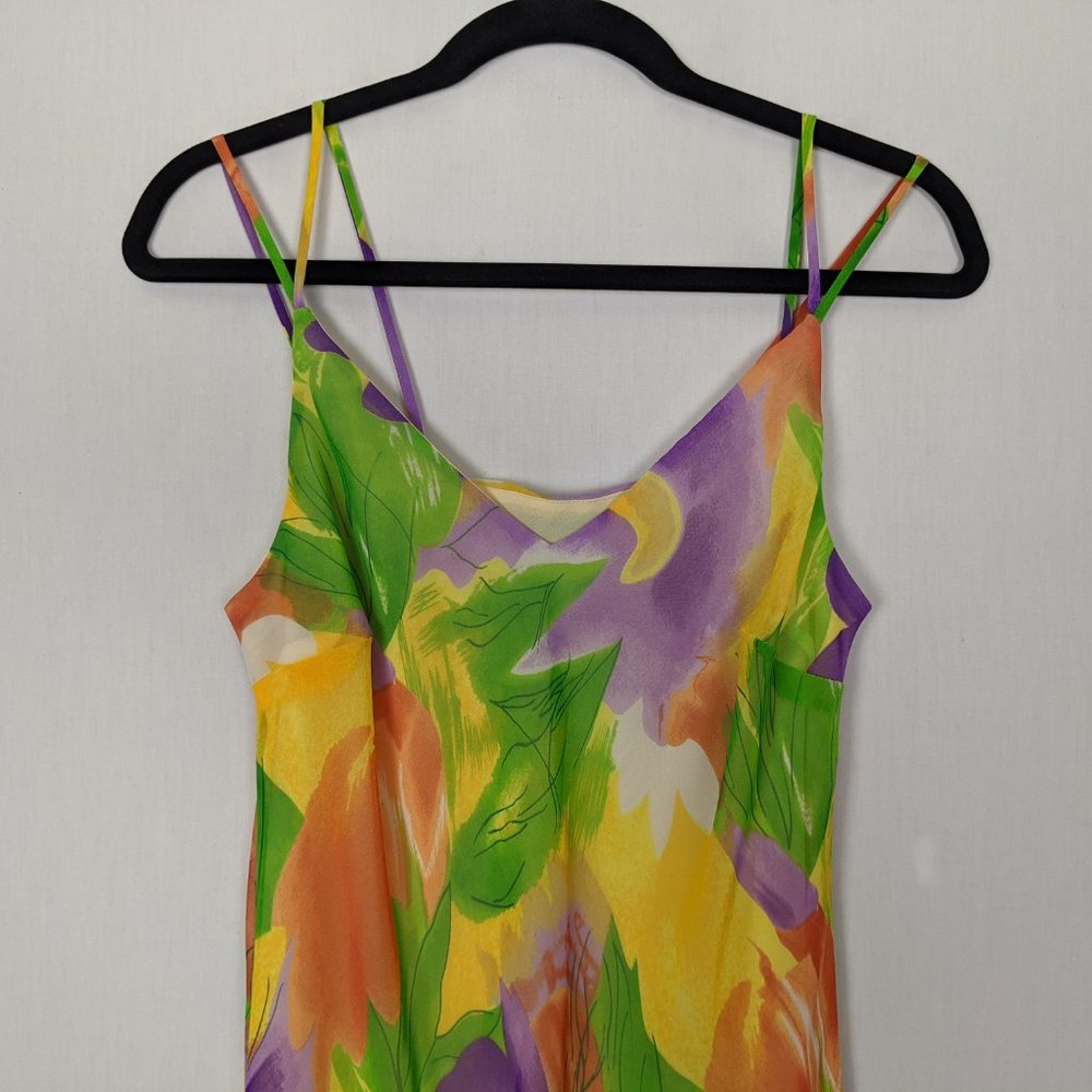 Nina Austin summer colorful maxi dress M - Picture 4 of 10